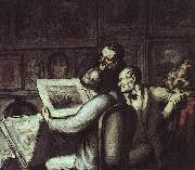 Honore  Daumier The Print Collectors Sweden oil painting reproduction